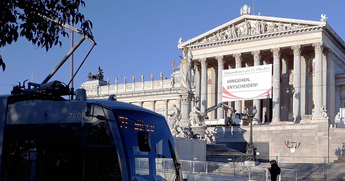 Parlament im Oktober 2017; Foto: MVÖ